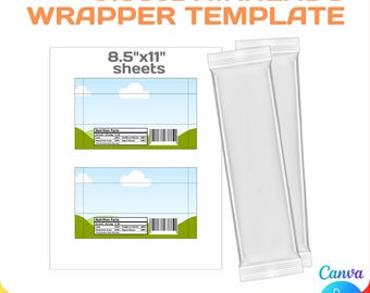 AirHeads wrapper blank template, 0.55 oz (16g), DIY, custom, party favor, editable, svg, Cricut, png, Canva, Instant Download