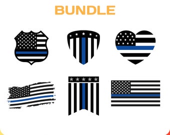 Police svg, BUNDLE, Distressed USA Flag svg, Police Officer svg, Blue Line American Flag, Cricut, Silhouette, instant download