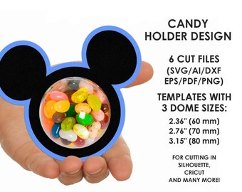 Mouse Head Candy Dome Holder Template: DIY Party Favor (Digital Download)