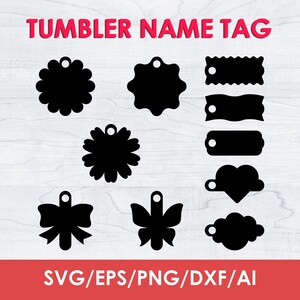 10 Tumbler Topper Lid Name Tag svg, BUNDLE, laser cut file, 4 sizes - 14 oz - 20 oz - 30 oz - 40 oz,  Stanley H2.0, Instant Download