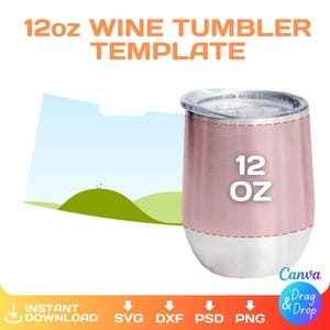12 oz wijnbeker LEGE sjabloon voor sublimatie, 12 oz, wrapper sjabloon, Canva, Cricut, png, svg, instant download