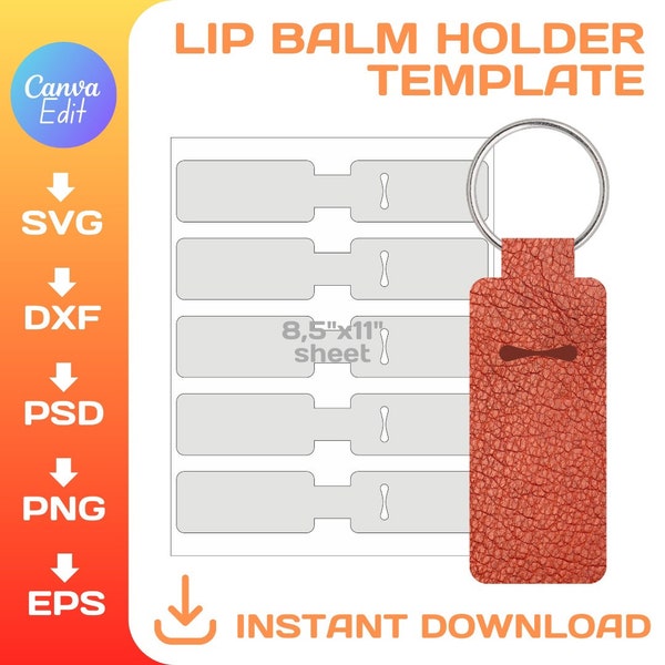 Lip Balm Holder Template, instant download