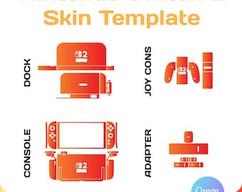 Ns Switch Console Skin vector template, svg, png, Instant Download