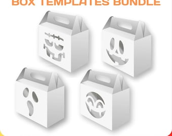 Halloween Gable Box Template, Bundle, Halloween Party Favor, candy holders, svg, Trick or Treat, DIY, candy box, Cricut, Instant Download