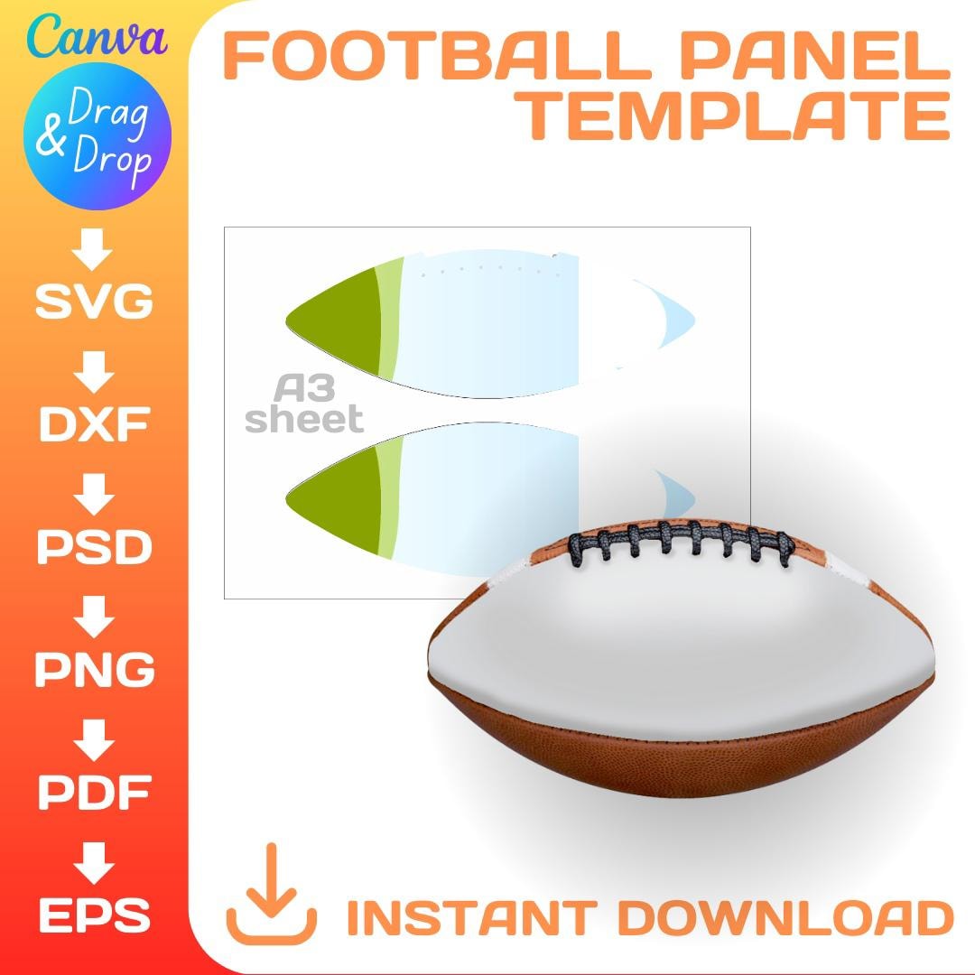 Football Panel Ls Junior Size Football Panel Template, Svg, Png, Dxf, Psd, Instant ...