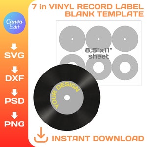 Blank Vinyl Records 7 Inch CD For Room Decor CD Wall Decor Vinyl