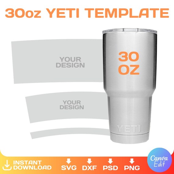 YETI Rambler 30 oz tumbler template Sublimation full wrap