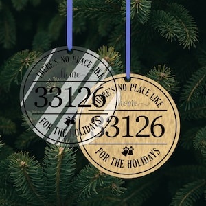 no place like home for the holidays, christmas ornament svg, laser cut file, Glowforge, Cricut, Silhouette, Instant Download
