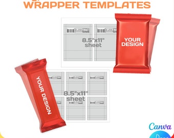 Kit Kat wrapper blank template, BUNDLE, custom, chocolate party favor, editable, svg, Cricut, png, Canva, Instant Download