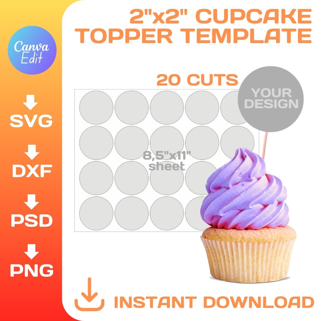 Blank Cupcake Toppers Template, Multipurpose Circle Layered Labels, DIY Blank Cupcake Toppers Template, Multipurpose Circle Layered Labels, DIY