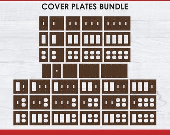 Outlet And Light Cover Blank Templates, Bundle, Light Switch Cover Plate, Laser Cut File, Cricut, svg
