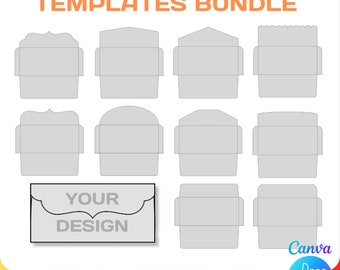 money envelope blank template, BUNDLE, wedding gift envelope, svg, pdf, cut file, DIY, Cricut, Canva, printable, instant download