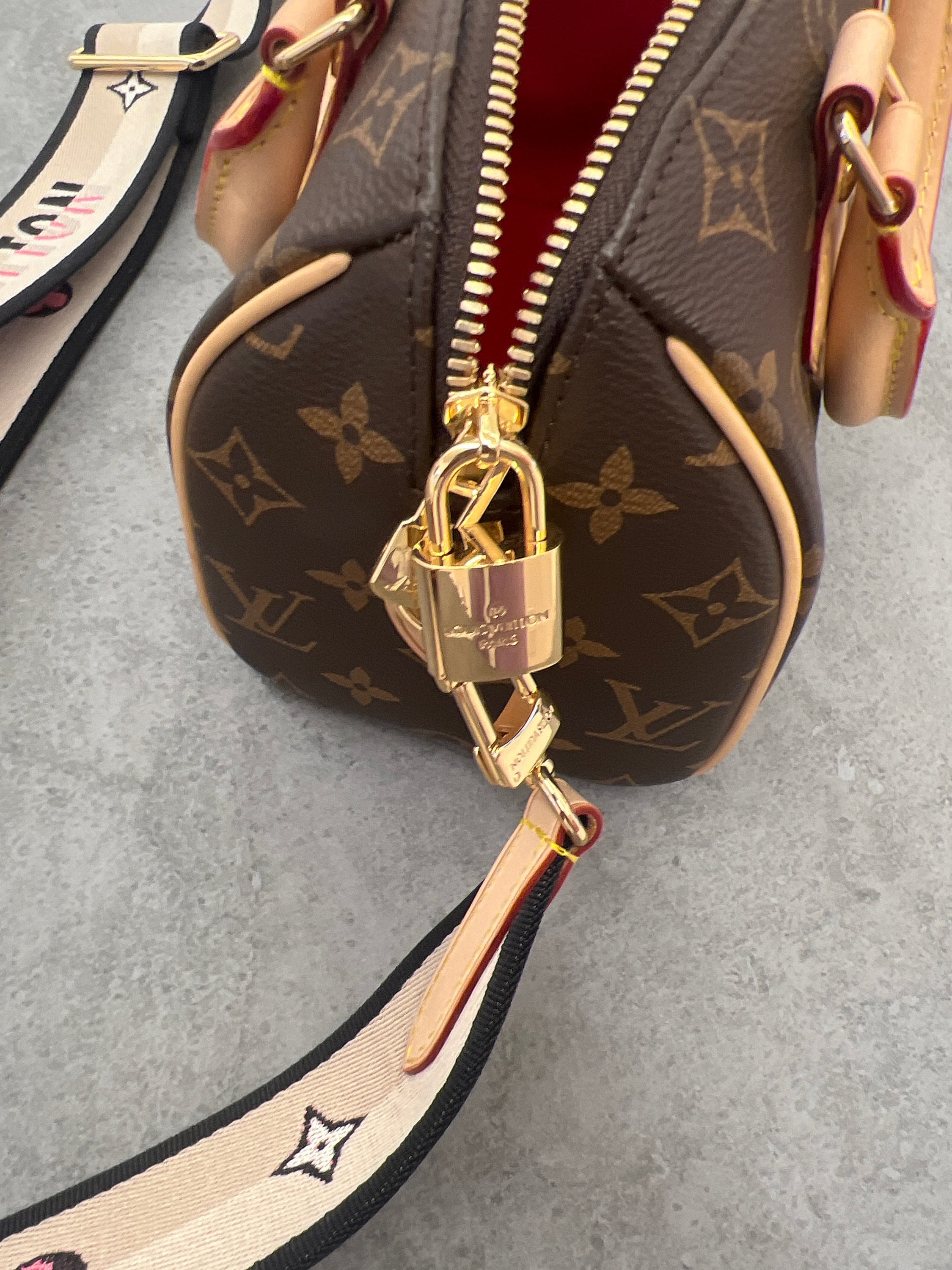 Dark Brown Replacement Leather Bag Straps for LV Speedy 20 25 30