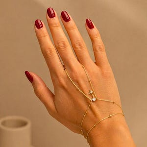 Personlig guldkedja, justerbart slavarmband, boho ringarmband, present till henne