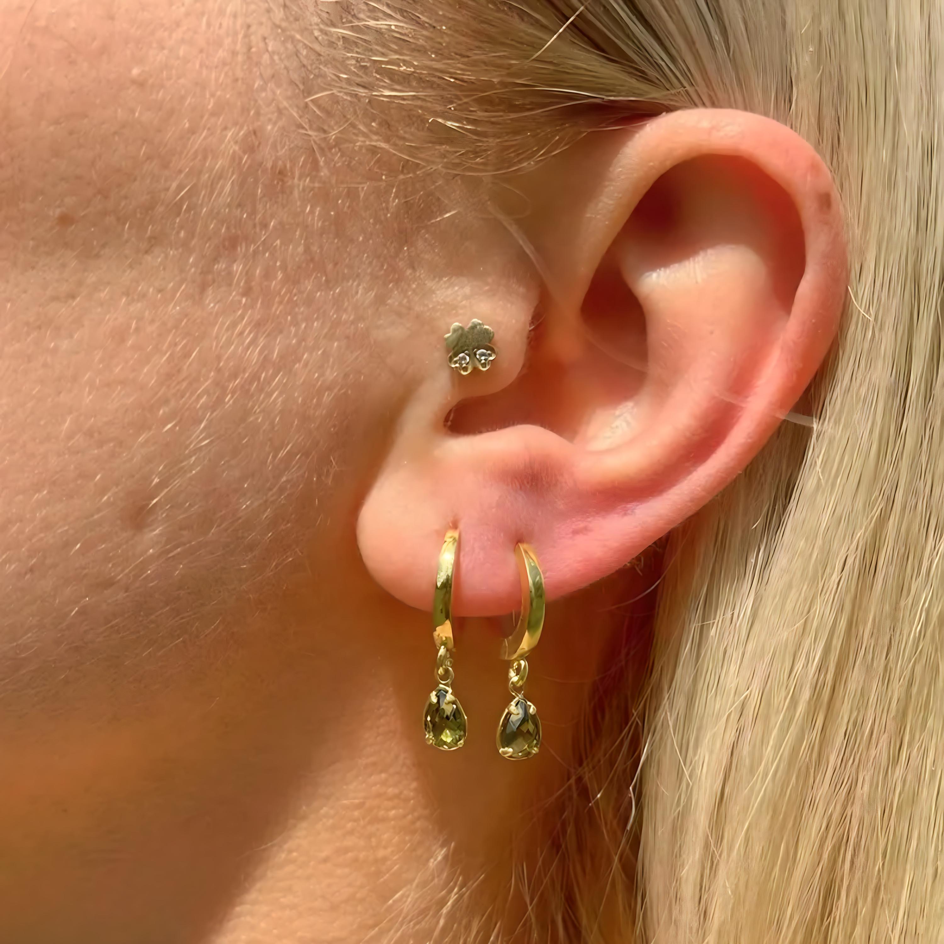 Orecchini Chic In Argento Sterling Con Peridoto 1,27ct - Foto 13