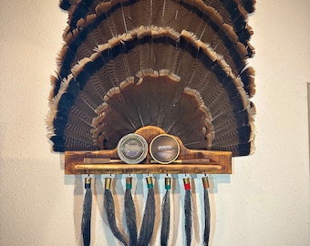 Multi Beard Turkey Fan Display WITH SHELF