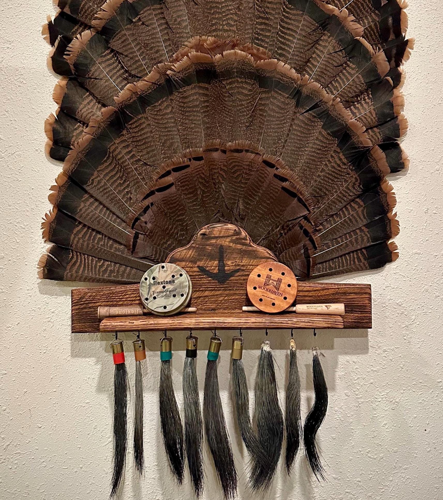 Multi Beard Turkey Fan Display WITH SHELF