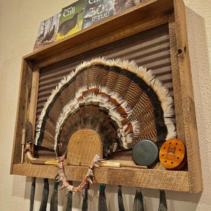 Barn Wood Shadow Box Fan Display