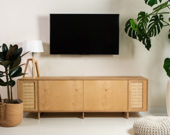 Credenza in compensato/porta TV/consolle multimediale/mobiletto/consolle porta TV Kanso MW01