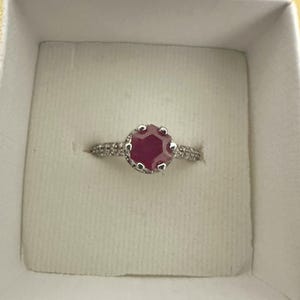 Vintage Ruby Ring in Silver