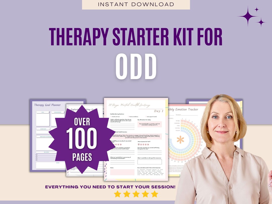 Oppositional Defiant Disorder ODD Therapy Session Starter Kit, 100 ...