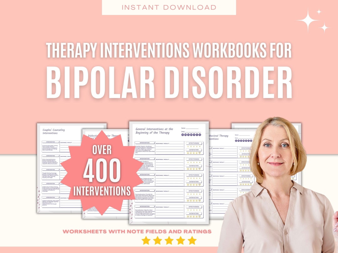 Bipolar Disorder Therapy Interventions Workbook, Over 400 Interventions