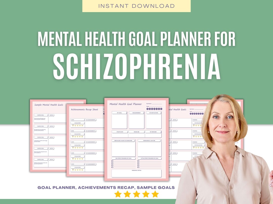 Schizophrenia Mental Health Goal Planner Goals & Objectives Etsy