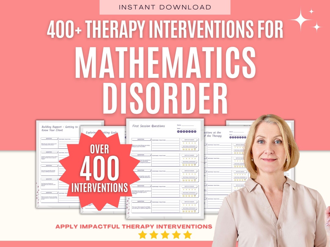 Mathematics Disorder Therapy Interventions Counseling Etsy