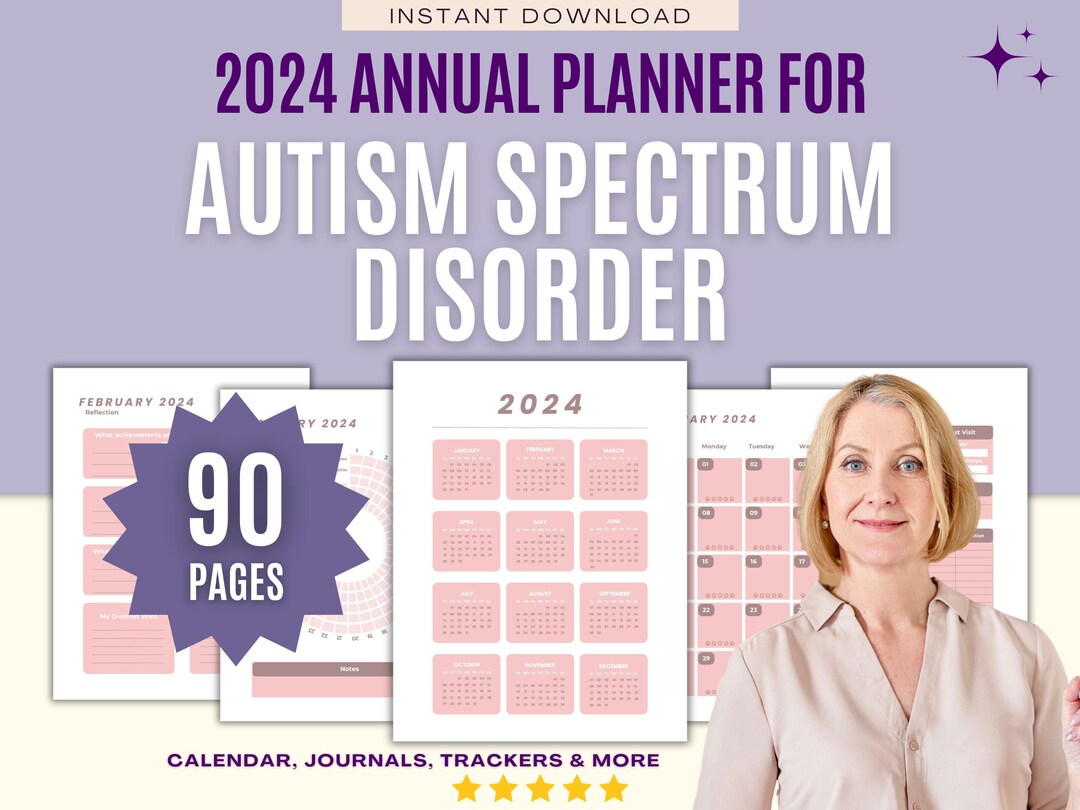 Autism Spectrum Disorder ASD 2024 Planner Habit Tracker Etsy