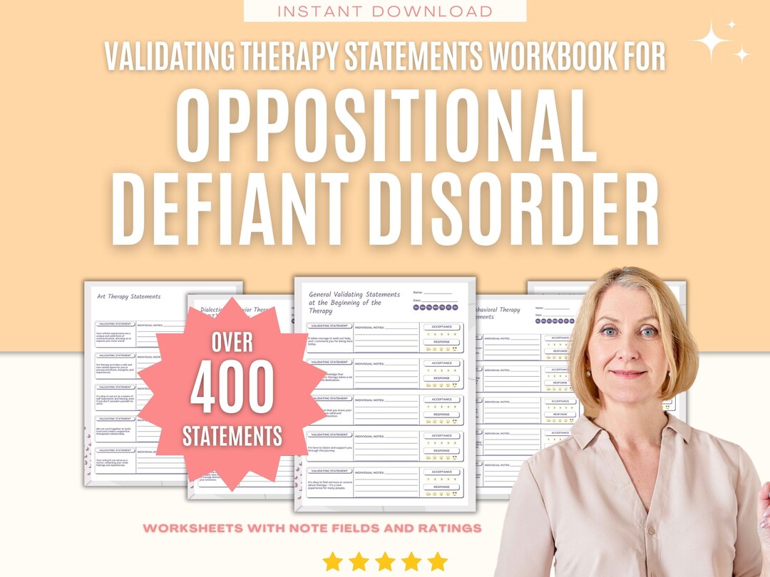 Oppositional Defiant Disorder Validating Therapy Statements - Etsy