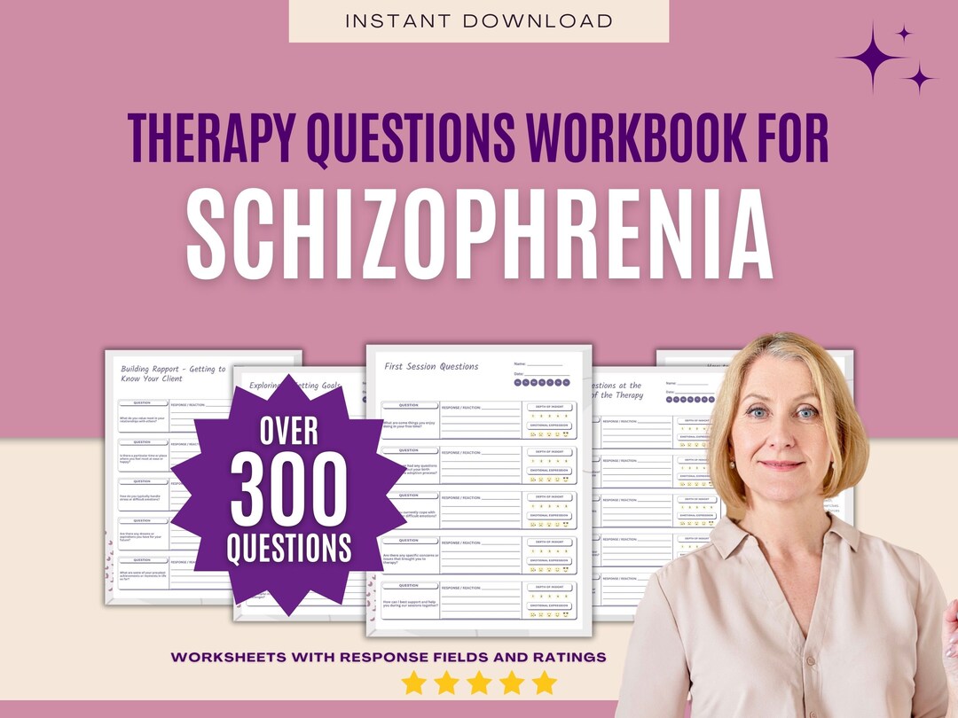 Schizophrenia Therapy Questions Workbook Counseling Etsy