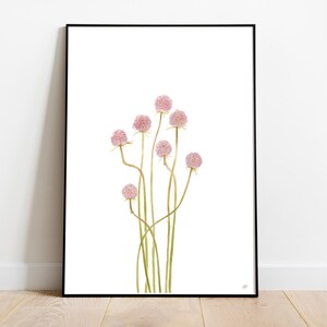 Printable Wildflower Bouquet, Soft Pink Meadow Flowers, Cottagecore Home Decor, Digital Botanical Poster, Delicate Floral Print Download