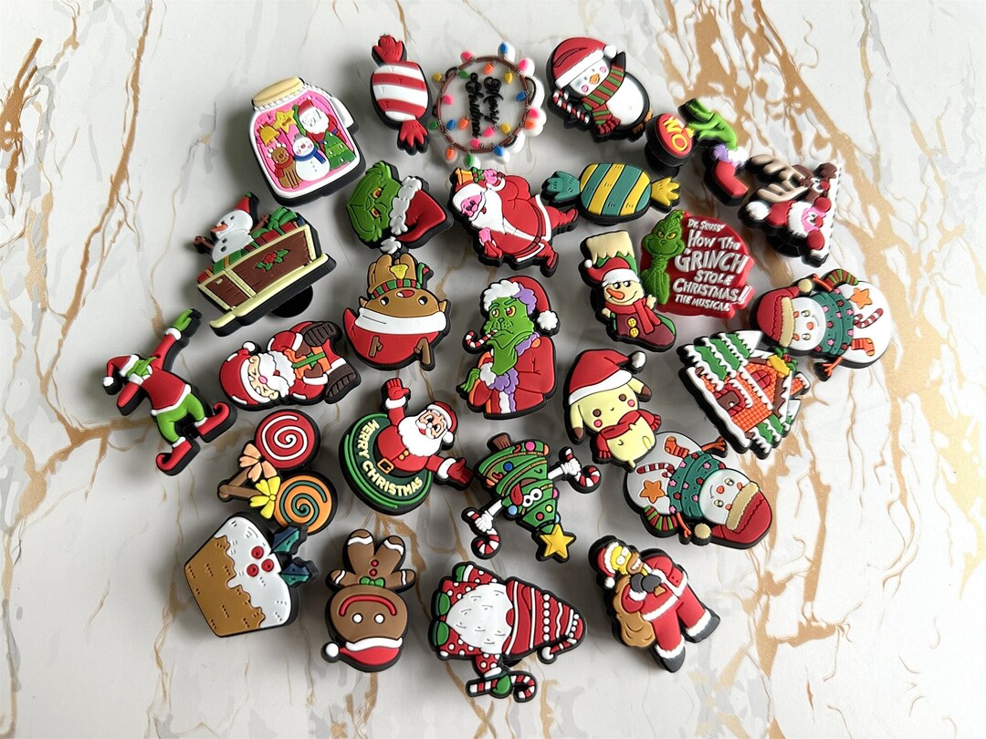 Christmas Shoe Charms Cute Santa Claus Shoe Charms Snowman Etsy