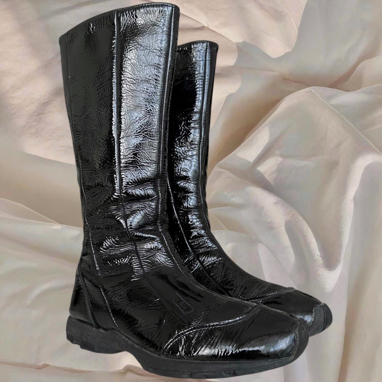 Diesel Boots Black Leather Moto Archive Goth Gorpcore