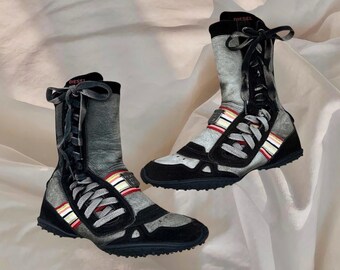 靴 00s Archive Diesel Buckle Design Boots Men 8.0US 00S Archive Diesel Buckle Design Boots Luxury