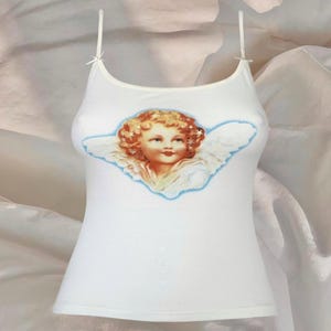 Vive Maria Cami Top Camisole White Archive Cottage Coquette Softgirl Cute Glam Angel Face Y2K 00s Vintage 2000s Aesthetic