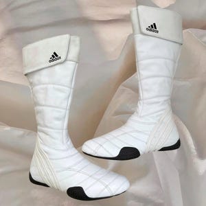 Adidas Chentao Boots White Leather Moto Y2K Wrestling Shoes Grunge Archive Gorpcore Biker Alternative Utility Futurtisic Cyber 00s Vintage
