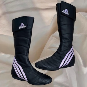 Adidas Chentao Boots Black Shoes Leather Moto Y2K Wrestling Grunge Archive Gorpcore Biker Alternative Utility Futurtisic Cyber 00s Vintage