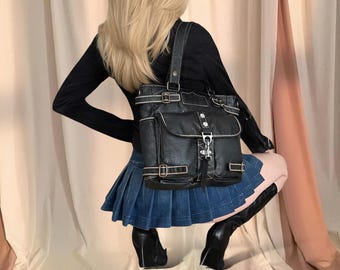 DIESEL Rare Vintage Archive 90s Y2k Black Designer Shoulder