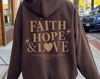 Sudadera cristiana Sudadera cristiana Ropa de calle cristiana Merchandising cristiano Ropa cristiana Sudadera religiosa Sudadera con capucha de Jesús Versículo bíblico