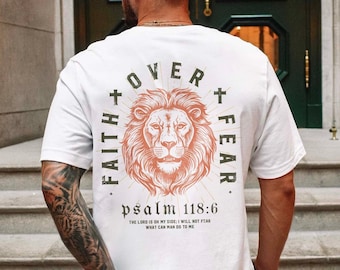 Faith Over Fear Psalm 18:6 Armor Of God Christian Clothes Christian Merch Jesus Is King Child of God Faith Over Fear Hoodie