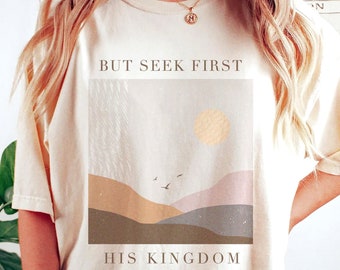 Christian Shirt Boho Comfort Colors Christianity Christian Streetwear Christian Clothes Christian Crewneck Godparent Gift Presents For Mom