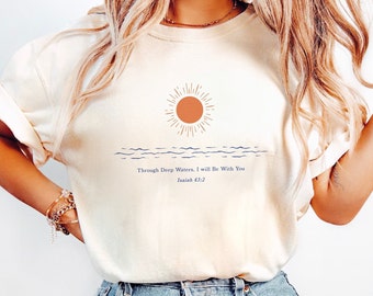 Christian Shirt Sunshine Shirt Christianity Beachy Shirt Christian Merch Catholic Tshirt Summer Time Shirt Christian Crewneck Coconut Girl