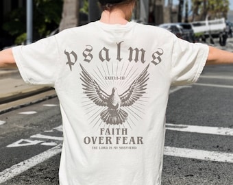 Comfort Colors Faith Over Fear Christian Crewneck Christian Shirt Christian Streetwear Bible Verse Shirt Christian Merch Faith Based Shirt