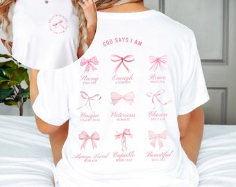 Christian Crewneck Balletcore Christian Shirt Christian Merch Pink Bows Sweatshirt Coquette Clothing Teenage Girl Gifts Coquette Top Ballet