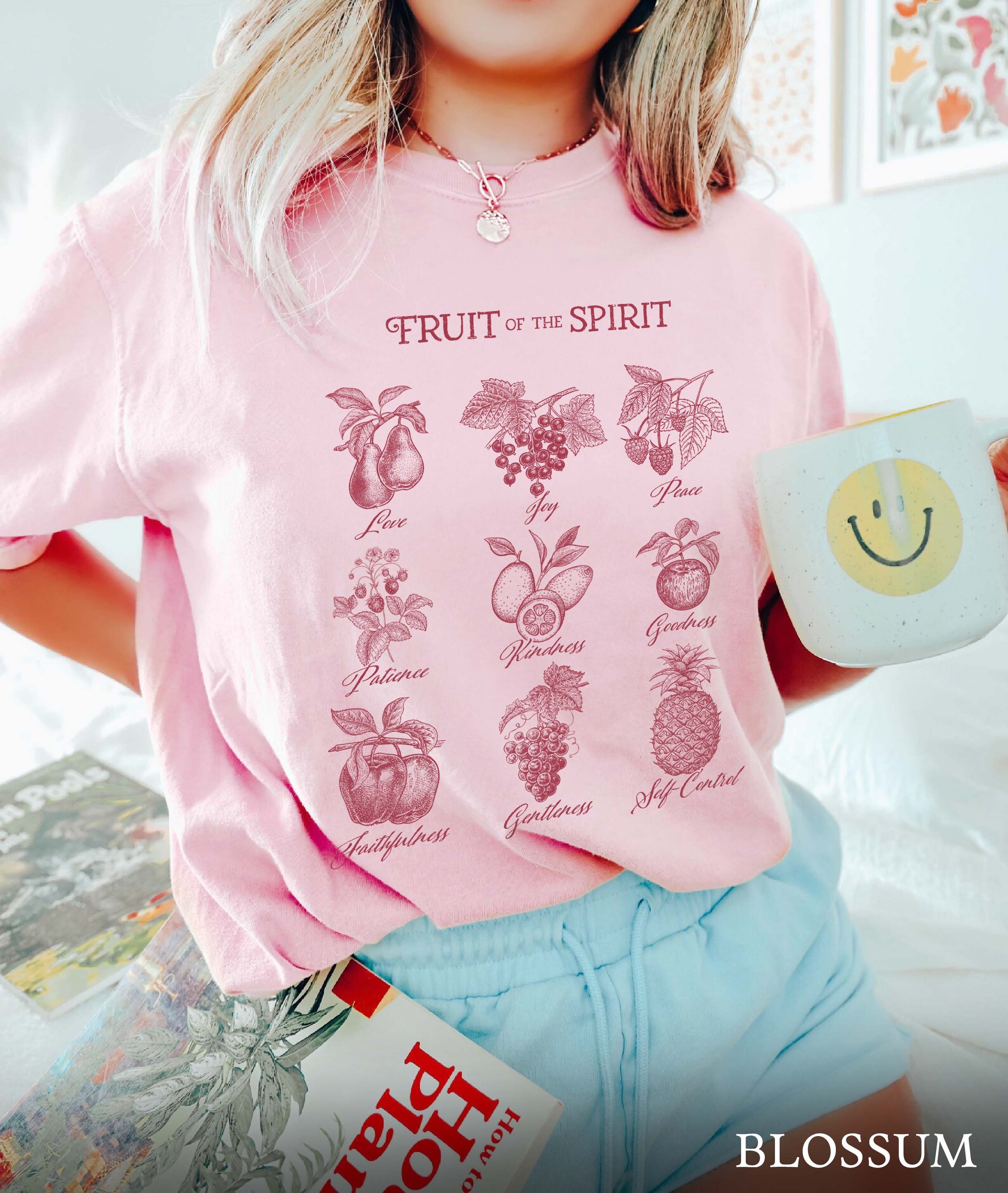 Fruit of the Spirit Comfort Colors Christian Shirt Vintage Shirt Fruits ...