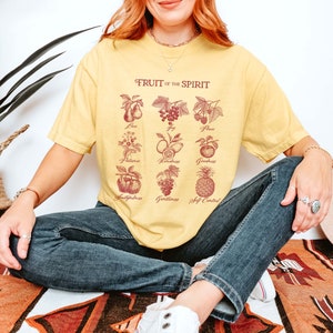 Fruit of the Spirit Comfort Colors Christian Shirt Vintage Shirt Fruits ...