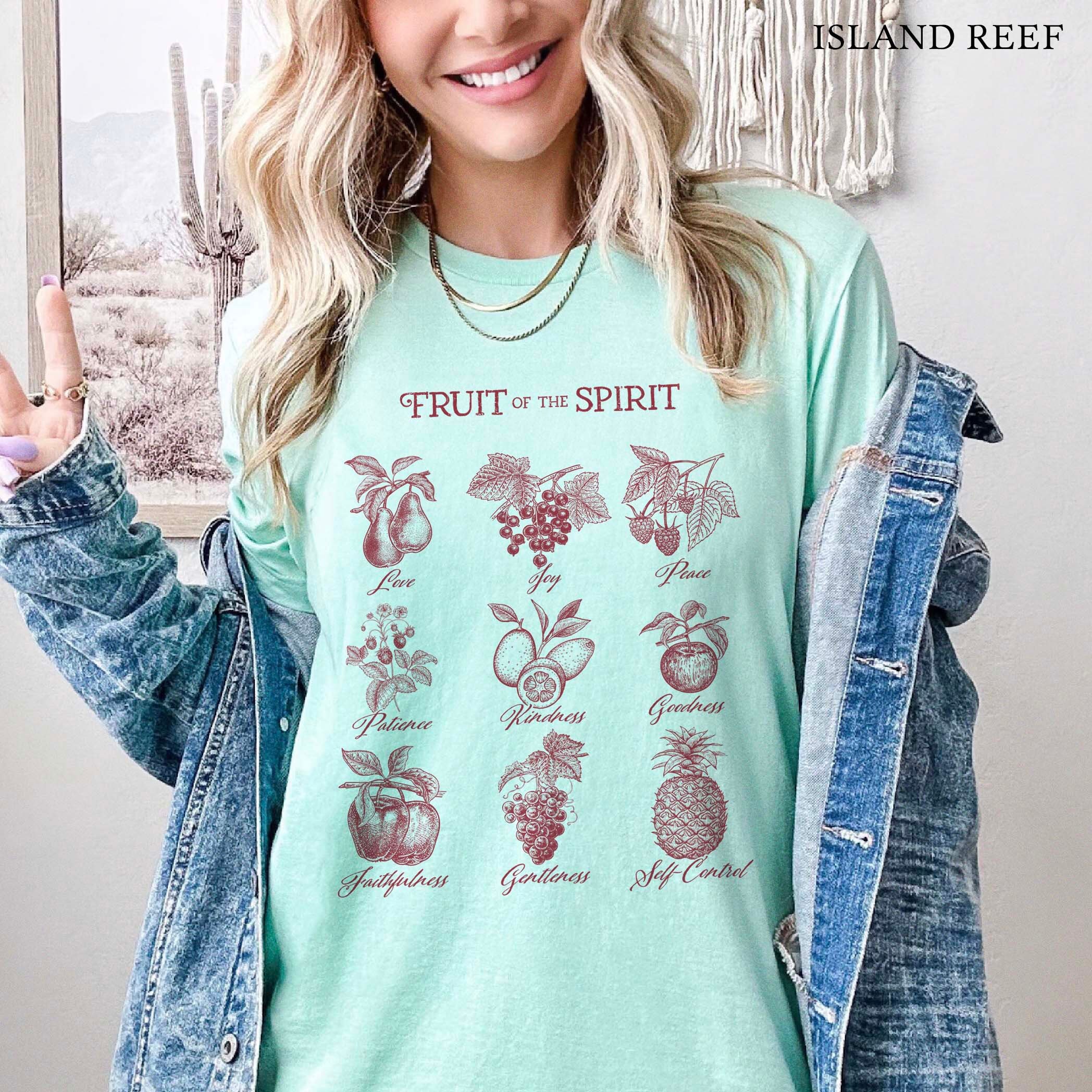 Fruit of the Spirit Comfort Colors Christian Shirt Vintage Shirt Fruits ...