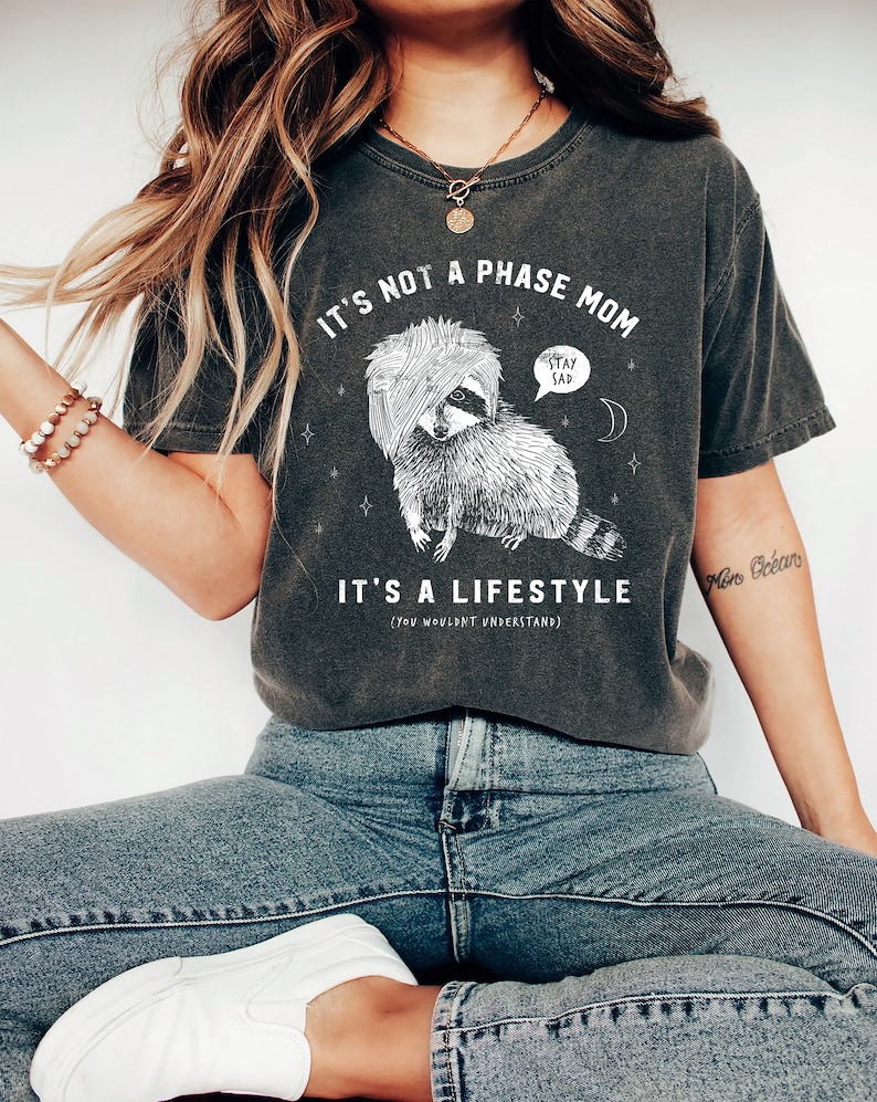 Emo Shirt Raccoon Shirt Comfort Colors Emo Clothes Elder Emo Meme Shirt Funny Meme Shirt Emo Clothing Racoon Shirt Midwest Emo Shirt image 3