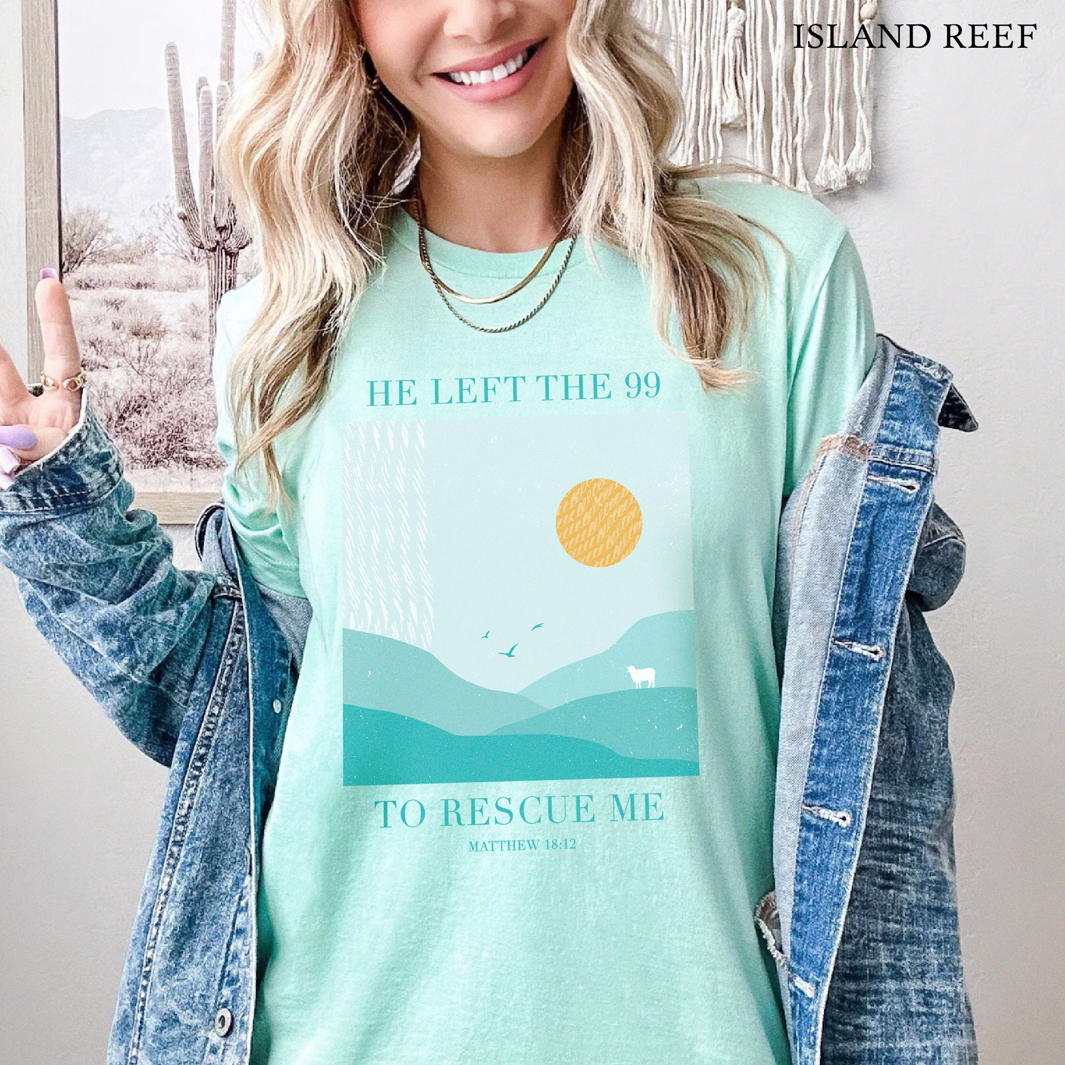 He Left the 99 Christian Shirt Comfort Colors Christianity Adult ...